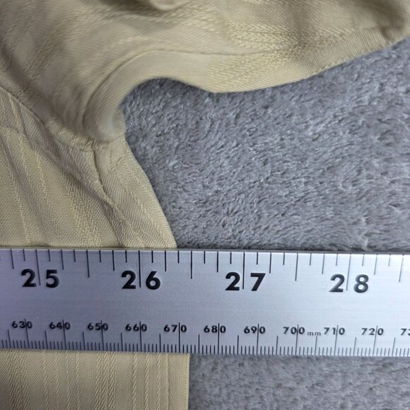 Mens Croft & Barrow Beige 100% Silk Shirt Short Sleeve Button-Down Size XL - Picture 5 of 8